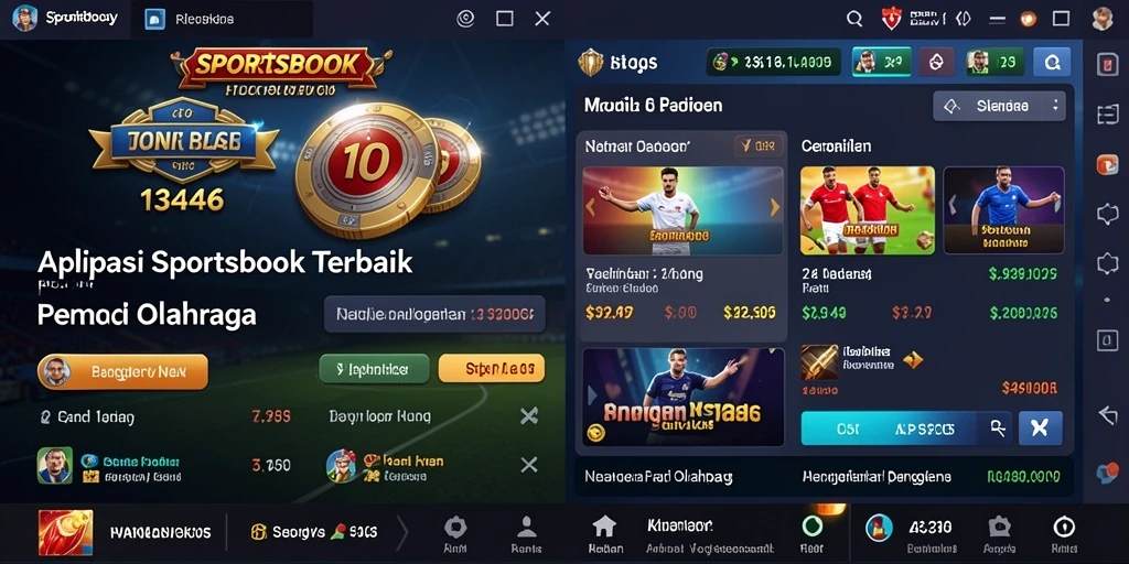 Screenshot aplikasi 3446 menampilkan antarmuka user-friendly untuk taruhan olahraga.