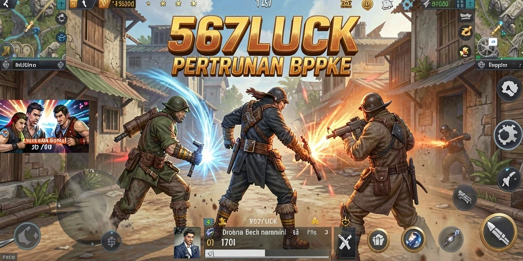 Tampilan menarik dari gameplay intens dalam 567LUCK Battle Royale.