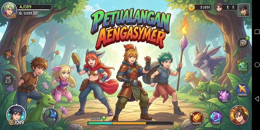 Tangkapan layar menunjukkan aksi menarik dalam gameplay Anime.