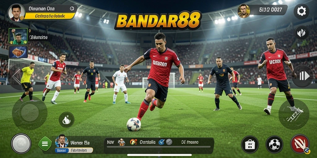 Tampilan gameplay <strong>BANDAR88</strong> dengan aksi olahraga yang mendebarkan.