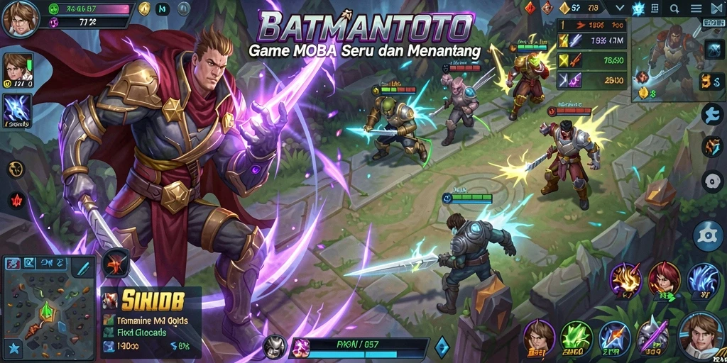Screenshot menampilkan aksi pertempuran seru di BATMANTOTO.