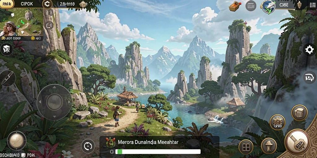 Gameplay CIPOK menampilkan eksplorasi dunia terbuka yang menakjubkan.