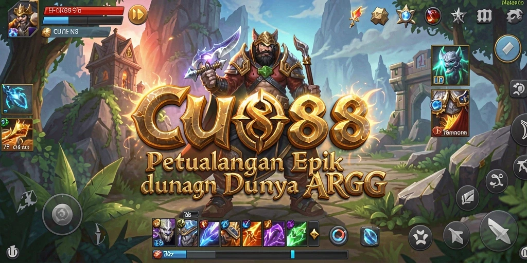 Tangkapan layar utama CU888 menampilkan aksi pertempuran mendebarkan dalam dunia ARPG.