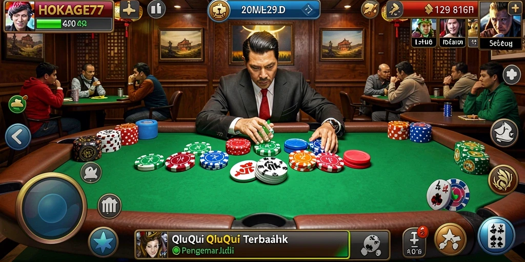Tampilan gameplay HOKAGE77 yang memukau dalam permainan QiuQiu.