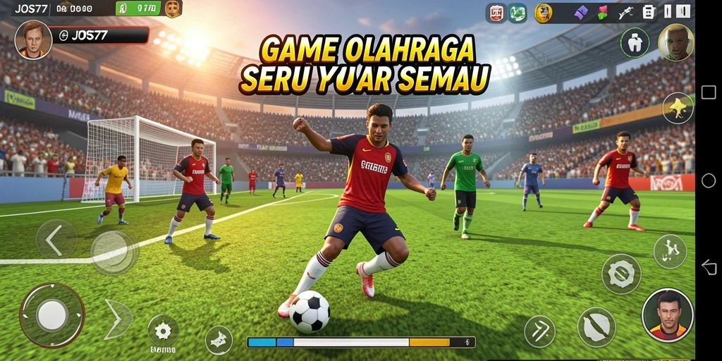 Screenshot dari gameplay <strong>JOS77</strong> menampilkan aksi olahraga yang mendebarkan.