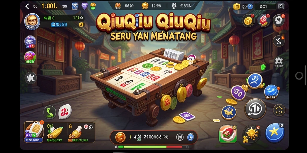 Tampilan gameplay QiuQiu yang seru dan menantang.