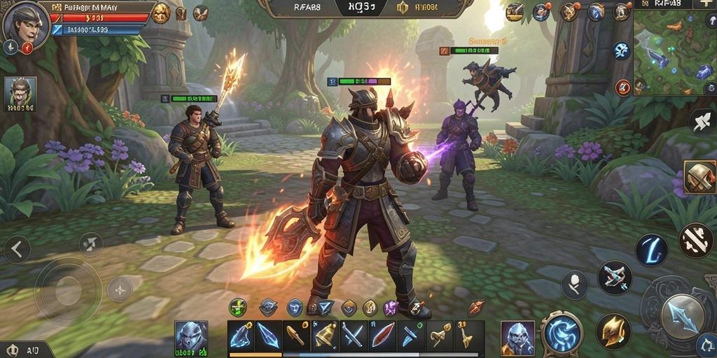 Screenshot gameplay RAFA88 yang memukau dengan aksi petualangan MMORPG.