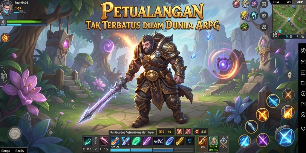 Tampilan gameplay ARPG yang mendebarkan dan penuh aksi di RAP89.