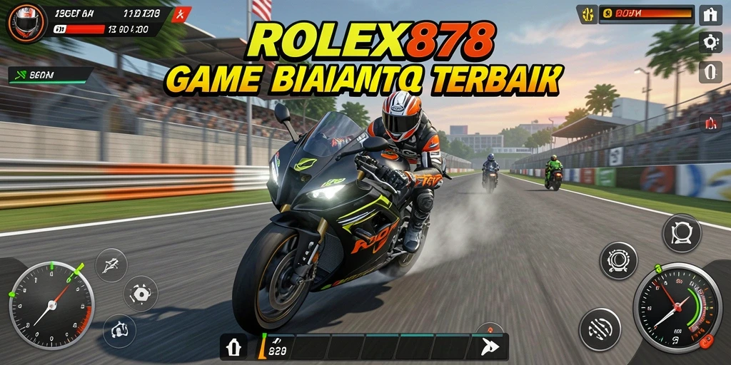 Tampilan gameplay menarik dari balap motor di ROLEX878.