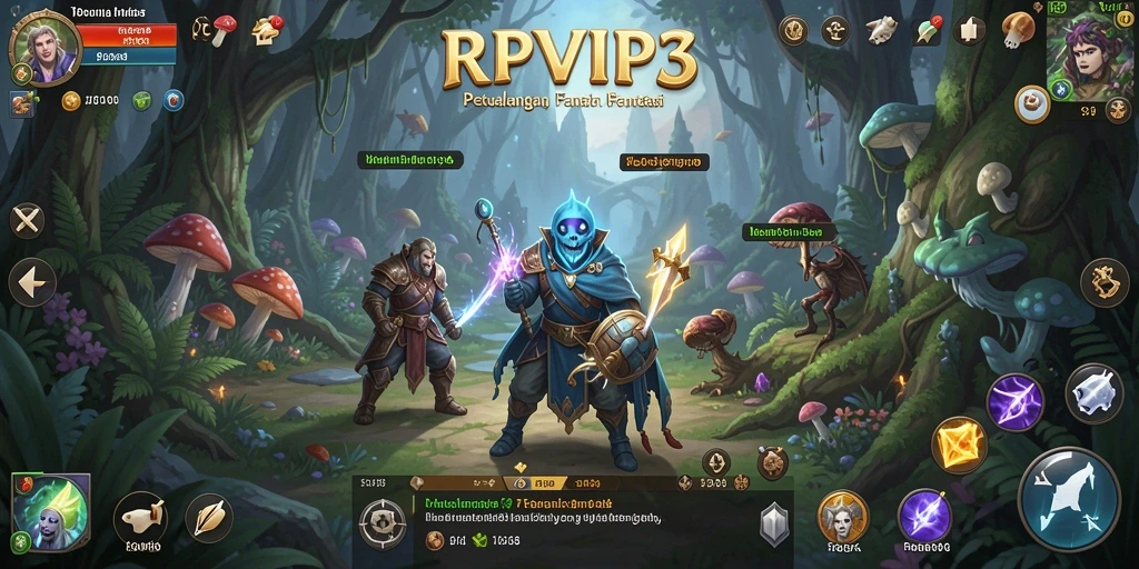 Tampilan menarik dari gameplay RPG RPVIP3 yang mendebarkan.