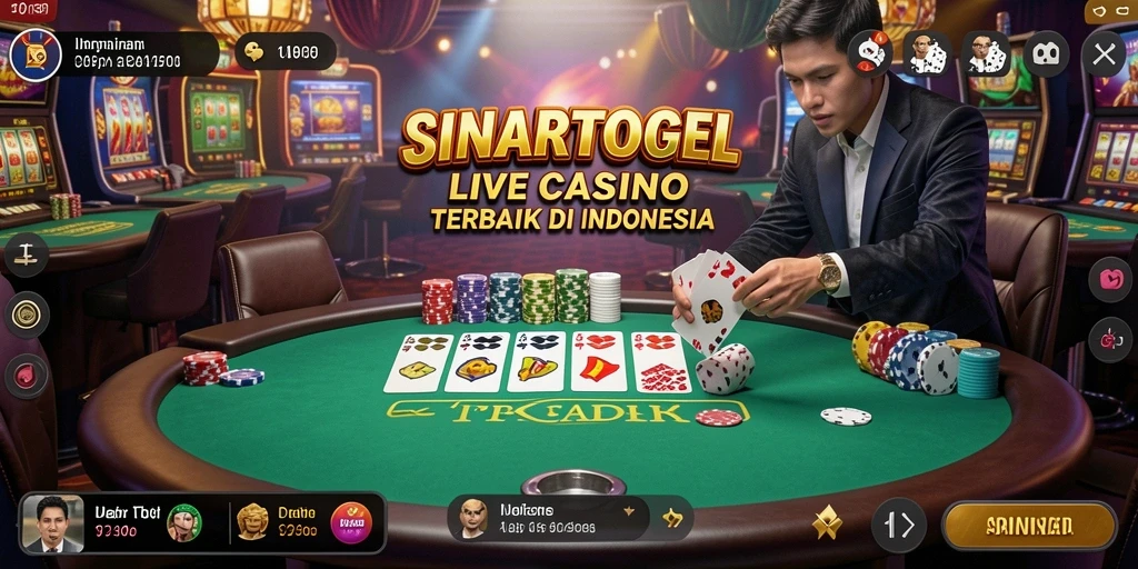 Tampilan gameplay Live Casino SINARTOGEL yang memukau.