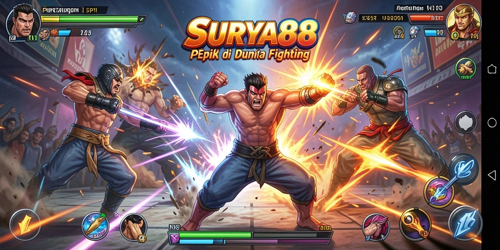 Gameplay SURYA88 yang menegangkan dan seru saat bertarung.