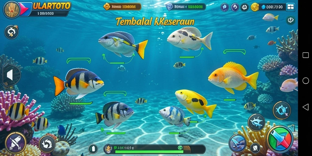 Tampilan gameplay seru Tembak Ikan di ULARTOTO.