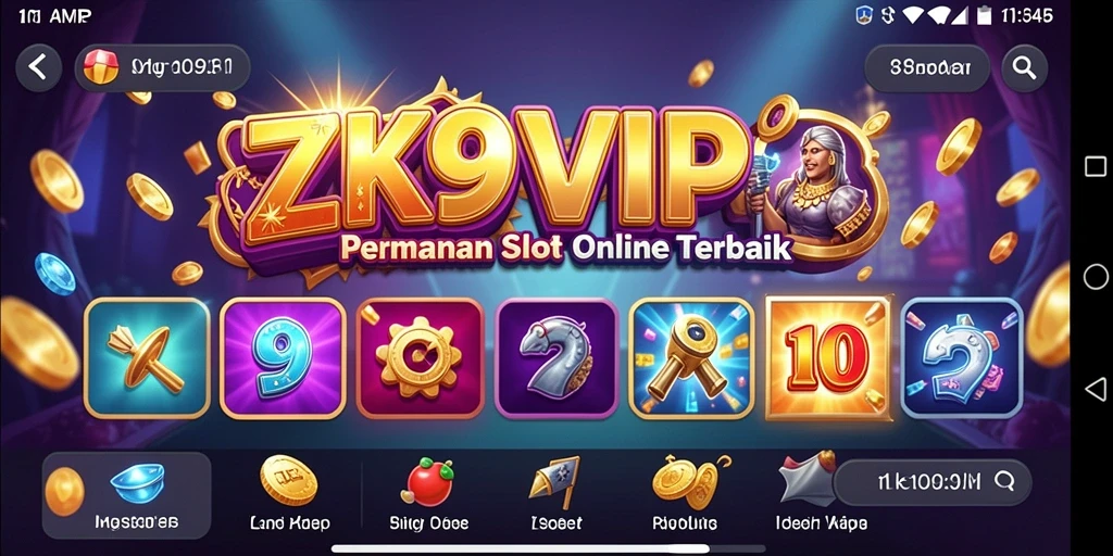 Screenshot gameplay ZK9VIP menampilkan keseruan permainan Slot.