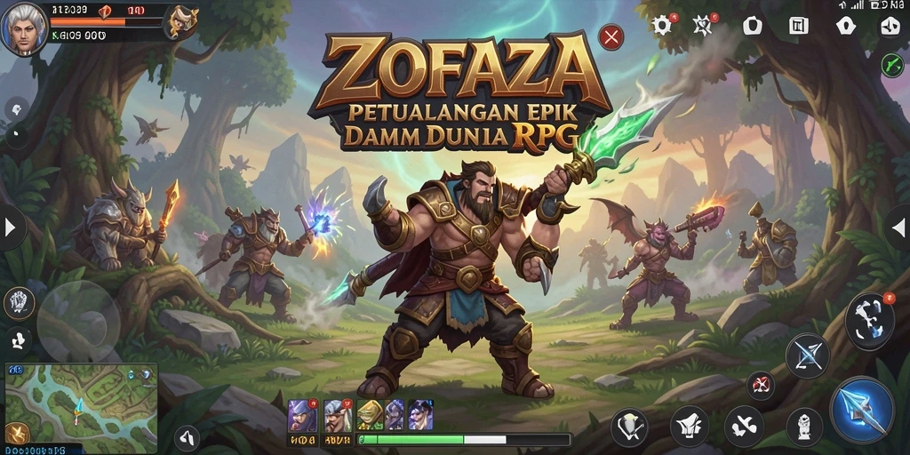 Tampilan gameplay <strong>ZOFAZA</strong> yang seru dalam petualangan RPG.